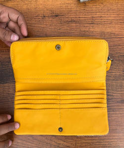 Nueva Cartera de cuero de vaca reciclada hecha a mano Real, superventas, carteras de cuero de lujo con estilo Vintage únicas para mujer - Product Image 5