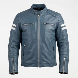 Veste de moto en cuir véritable pour homme de qualité supérieure, nouvelle arrivée, vestes de moto d'hiver, protections amovibles, personnalisables - Product Image 1
