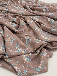 Écharpe hijab en coton et lin écologique, tissée, à imprimé floral, longue, élastique, respirante, pour filles - Product Image 3