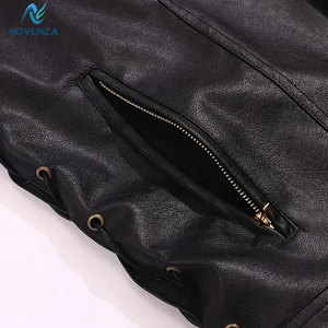 Luxury Finish <b>Leather</b> <b>Vest</b> Men Casual Winter Waterproof Slim Fit Soft Inner Lining Lightweight Fashion <b>Vest</b> for Travel Export - Product Image 5