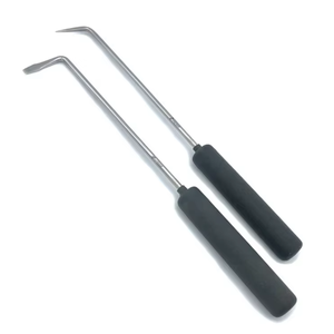 Veterinary Equine Dental Picks Set 2 Pieces Stainless Steel Horse <b>Teeth</b> <b>Cleaning</b> Oral Care and Examination <b>Tools</b> - Product Image 1