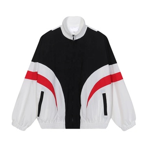 Vestes coupe-vent respirantes personnalisées à prix de gros, grandes tailles, imperméables, streetwear, mode masculine, vêtements de sport, color block - Product Image 2