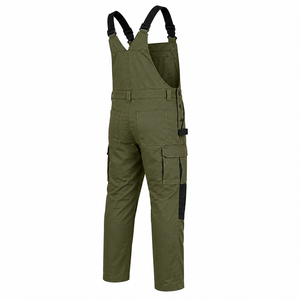 Custom Logo <b>Mens</b> Workwear Bib <b>Overall</b> Zippered Chest Pocket Cargo Leg Pockets Reinforced Knee Panels Safety Gear Bib <b>Overall</b> - Product Image 4