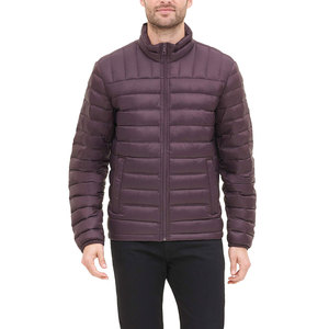 100% Nylon Puffer <b>Jacket</b> with Stand Collar Patchwork Design Streetwear Style - Product Image 3