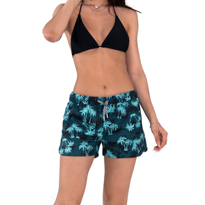 Shorts de plage pour femmes à taille haute, séchage rapide, respirants, 100% polyester, poche personnalisable, tailles adultes, vêtements de plage - Product Image 3