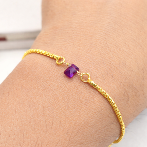 Crystal Quartz <b>Adjustable</b> Slider <b>Bracelet</b> 6x4mm Clear Gemstone Minimal Dainty Handmade Charm Jewelry Gift Women - Product Image 4