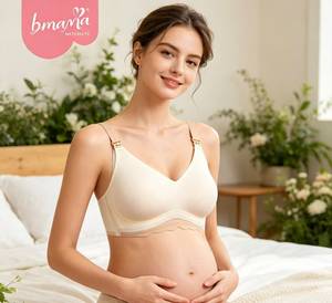 Soft Lace Maternity Nursing <b>Bra</b> Front <b>Open</b> Cooling Breathable Wireless - Product Image 1