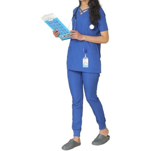 Nuevo Conjunto de Uniformes Médicos Quirúrgicos para Hospital, con Blusa de Manga Corta y Pantalones, para Mujer y Hombre, para Veterinarios, Doctores y Personal de Cirugía - Product Image 1