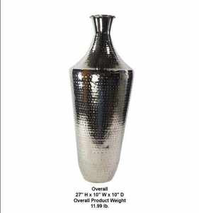 Vase à fleurs moderne en fer martelé, fait main, pour décoration de mariage et de maison, design côtier, vase de table de haute qualité pour chambre et salon - Product Image 6