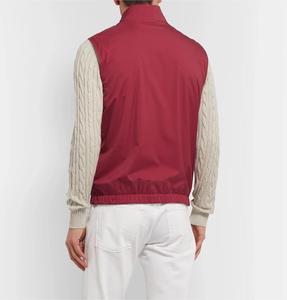 Gilet réversible pour homme, couleur unie, sans col, avec fermeture éclair, imperméable, décontracté, pour l'automne, longueur standard, rembourrage en polyester - Product Image 3