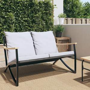 Panca da Giardino Nera Antracite per Arredo Patio - Product Image 1