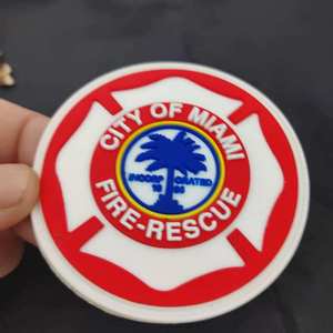 แผ่นยางติดรูปวงกลม 3 มิติ ลายโลโก้หน่วยดับเพลิงเมืองไมอามี - Product Image 6