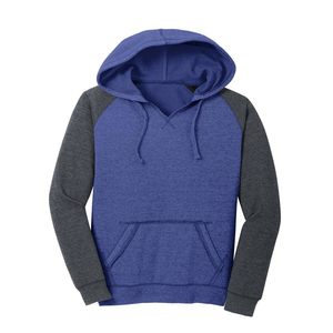 Winter Raglan Contrast Cotton Fleece <b>Hooded</b> <b>Sweatshirt</b> Full Sleeve Loose Fit Fashion Brand Hoodies For Women's - Product Image 1
