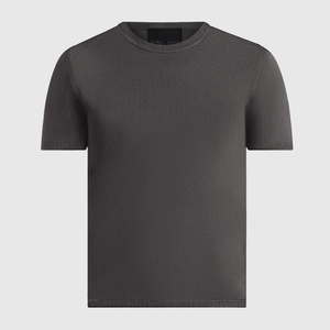 Camiseta de Punto de Manga Corta para Hombre, Cuello Redondo, Corte Regular, Color Sólido, Estilo Casual - Product Image 3