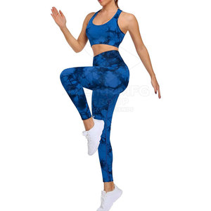 Conjunto de Yoga para Mujer Fabricado en Pakistán - Ecológico, Ligero, Diseño Sólido, para Uso en Exteriores, Spandex/Poliéster, Conjunto de 2 Piezas - Product Image 4