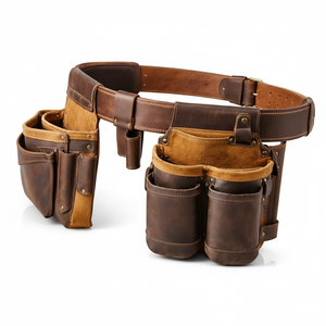 Cinturón de herramientas de cuero de alta calidad, personalizado, de lujo, para electricistas, profesionales, contratistas, industrial, en venta. - Product Image 3