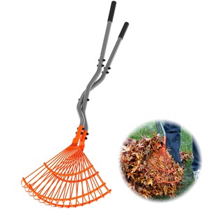 Pelle à feuilles en bois de chêne sculptée à la main - Outil de nettoyage d'automne en gros - Product Image 1