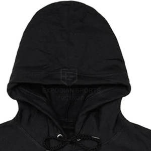 Premium 100% Cotton Rhinestone Embroidered Plain Dyed <b>Hoodie</b> <b>Men</b> Winter Solid Color Breathable Eco-Friendly Fleece Pocket Custom - Product Image 6