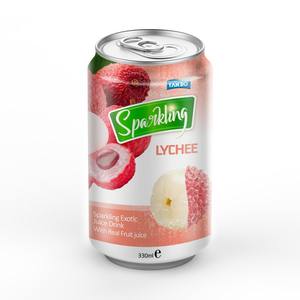 Jugo Gasificado OEM 330ml Sin Azúcar, Sabores Lichi, Fresa, Uva, Guayaba, Mango, Muestra Gratis, Diseño Gratis - Product Image 3