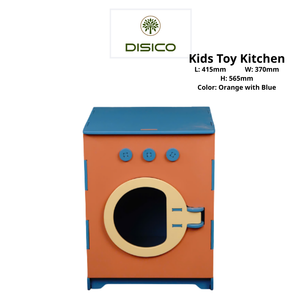 Cette machine à laver jouet pour enfants est fabriquée en contreplaqué de pin américain durable et sûr, avec des bords lissement poncés. - Product Image 3