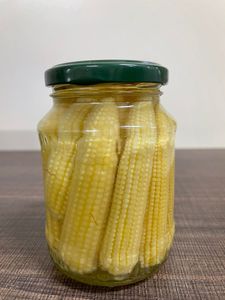 Premium Honey <b>Pickled</b> Baby Corn Sweet Gourmet Preserved Vegetables in Glass <b>Jars</b> Export Quality. - Product Image 1