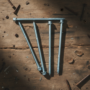 Tornillos para Madera de Alta Resistencia con Cabeza Hexagonal, Acero al Carbono Zincado, Métrico/Pulgada, DIN/ANSI Clase 4.8 6.8, Marca PDC, Rosca Parcial - Product Image 1