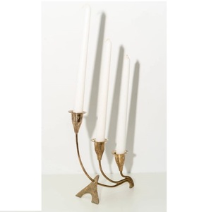 Accessoires de décoration de fête de Noël les plus vendus, porte-bougie décoratif en métal courbé à la main pour bougies chauffe-plat - Product Image 1