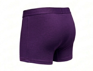 Calzoncillos bóxer morados para hombre, con logotipo personalizado, sin costuras, suaves, cómodos, de punto, de spandex/modal - Product Image 5