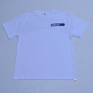 Swaggeroo Camisetas blancas de manga corta para hombre, cuello redondo, corte regular, jersey de algodón, informal, con estampado de letras, logotipo frontal, para todas las estaciones, al aire libre - Product Image 5