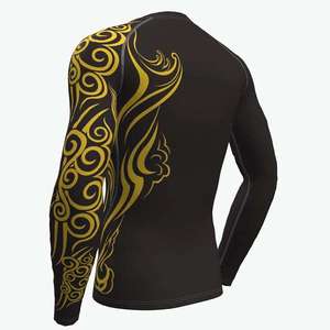 Custom Dry Fit <b>Compression</b> <b>Shirt</b> <b>Men</b> Long Sleeve Rash Guard Gym Tight Athletic Top Printed MMA Bodybuilding Fitness Wear - Product Image 3