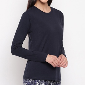 Nouveauté tendance : T-shirt personnalisé à manches longues pour femme, en coton durable, motif uni, idéal pour l'été BD - Product Image 3