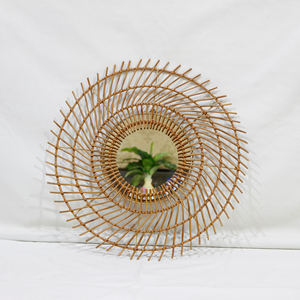 Espejo de bambú hecho a mano de fábrica Artex Dong Thap, espejo de decoración de pared Vintage de Vietnam para sala de estar - Product Image 1