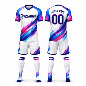 Fournisseur OEM d'uniformes de football les plus vendus, kits de football personnalisés, impression par sublimation, manches courtes, tailles plus grandes, vêtements d'entraînement - Product Image 2