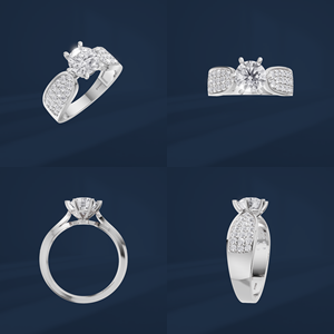 Bague de fiançailles classique pour femme en diamant naturel taille brillant rond, en platine PT950, certifiée GIA - Product Image 6