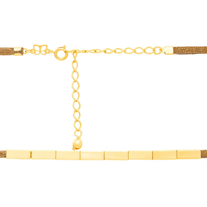 Collar minimalista de cuero PU chapado en oro macizo con diseño geométrico para uso diario, joyería para mujer. - Product Image 2