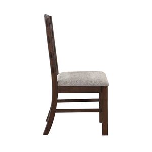 Set of 2 <b>Rustic</b> Brown and Gray <b>Dining</b> <b>Chairs</b> with Padded Seat - Product Image 4