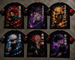 เสื้อยืดลายการ์ตูนผู้ชาย แขนสั้น ระบายอากาศได้ดี ทรงหลวม คอกลม สไตล์ลำลอง ผ้าฝ้าย 100% ป้องกันขนร่วง ลายตัวอักษร - Product Image 1