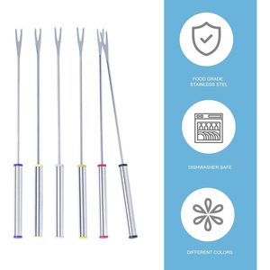 Set di 6 Utensili per Dessert in Acciaio Inox da 9,5 Pollici - Bacchette per Fonduta con Manico Resistente al Calore per Arrosto, Barbecue, Cioccolato e Altri Piatti - Product Image 2