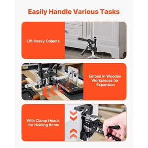 2 Piezas Gato de Brazo Metálico de 7.1 Pulgadas para Ahorro de Esfuerzo, Herramienta de Elevación Manual con Nivel Magnético y Alta Capacidad de Carga - Product Image 5