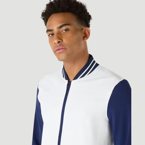 Men's Vintage Style Varsity <b>Jackets</b> with Custom Embroidery <b>Patch</b> Wholesale Leather Sleeve Bomber and Baseball <b>Jackets</b> - Product Image 5