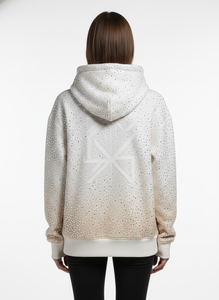 Sweat à capuche zippé pour homme, orné de strass, 480 g/m², délavé à l'acide, coupe oversize, en coton épais, style streetwear, logo personnalisé, OEM - Product Image 4