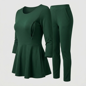 2026 <b>Doctor</b> Women Scrub <b>Set</b> Short Sleeve Fashion Zipper Design Nursing Uniform <b>Sets</b> Medical/Dental/Lab Use - Product Image 1