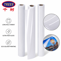 Rouleau de papier photo éco-solvant en gros, super brillant 260 g/m², imperméable, séchage instantané, pour impression photo et affiches, personnalisable OEM