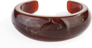 Pulseras y brazaletes para mujer, geométricos, de resina acrílica, acetato, con efecto marronado, pulsera llamativa, brazaletes coloridos para fiesta - Product Image 4