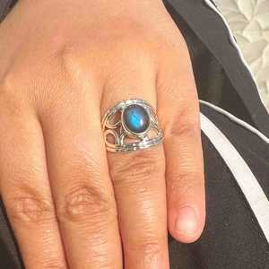 Handmade Labradorite Gemstone <b>Ring</b> 925 Sterling Silver Statement <b>Ring</b> Natural <b>Crystal</b> Jewelry Gift For Women - Product Image 6