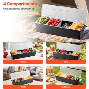 Vassoio Refrigerante con Coperchio per Servire Insalata e Frutta, Vassoi da Servizio - Product Image 3