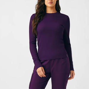 Camisetas de Enfermería Modernas para Mujer, Uniformes Médicos de Manga Larga, Camisetas para Usar Bajo el Uniforme, para Verano - Product Image 1