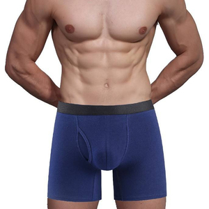 Calzoncillos bóxer elásticos de algodón y elastano para hombre, de talle alto, transpirables, de tela tejida ecológica, diseño antirozaduras, venta al por mayor - Product Image 2