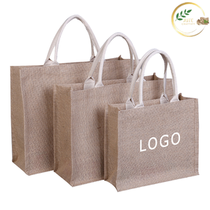Natural Fiber Jute Tote Bag with Safe Zipper Closure - Product Image 3