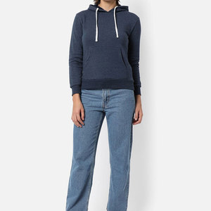 Latest Design Wholesale Price Women Hoodie Casual Streetwear Winter Fashion Plain Design <b>Drop</b> Shoulder Women Hoodies - Product Image 2